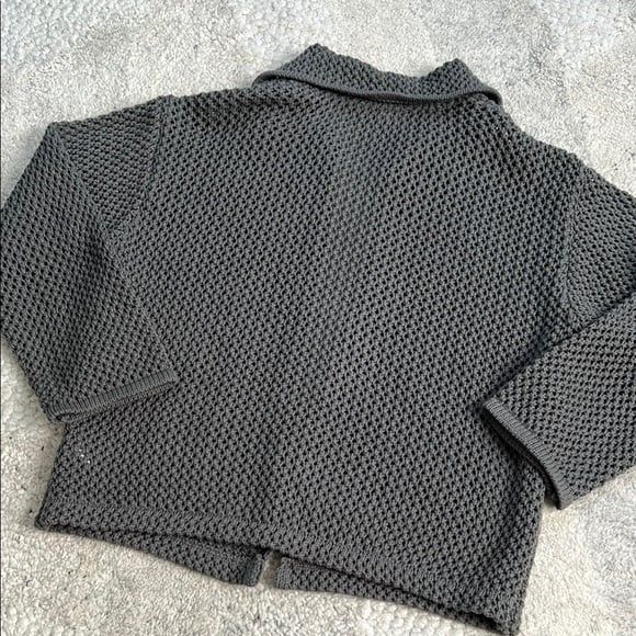Knit Collared Open Cardigan - Picture 6 of 12
